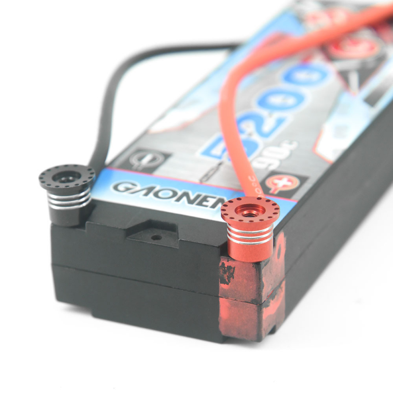 Heatsink Bullet Plug Grips with 4mm Bullets (Black/Red)