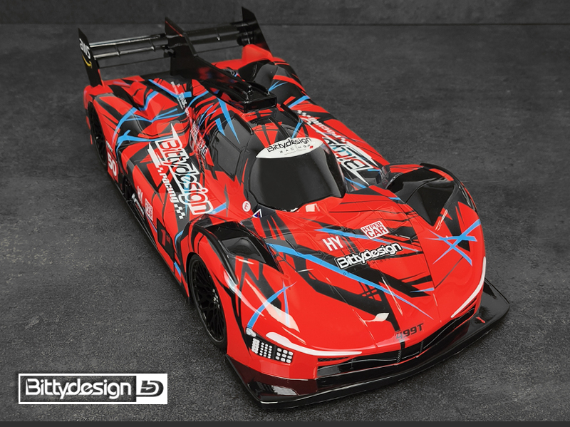 Bittydesign 499T 1/10 LMH 190mm Clear Body für Tamiya TT-02 Chassis