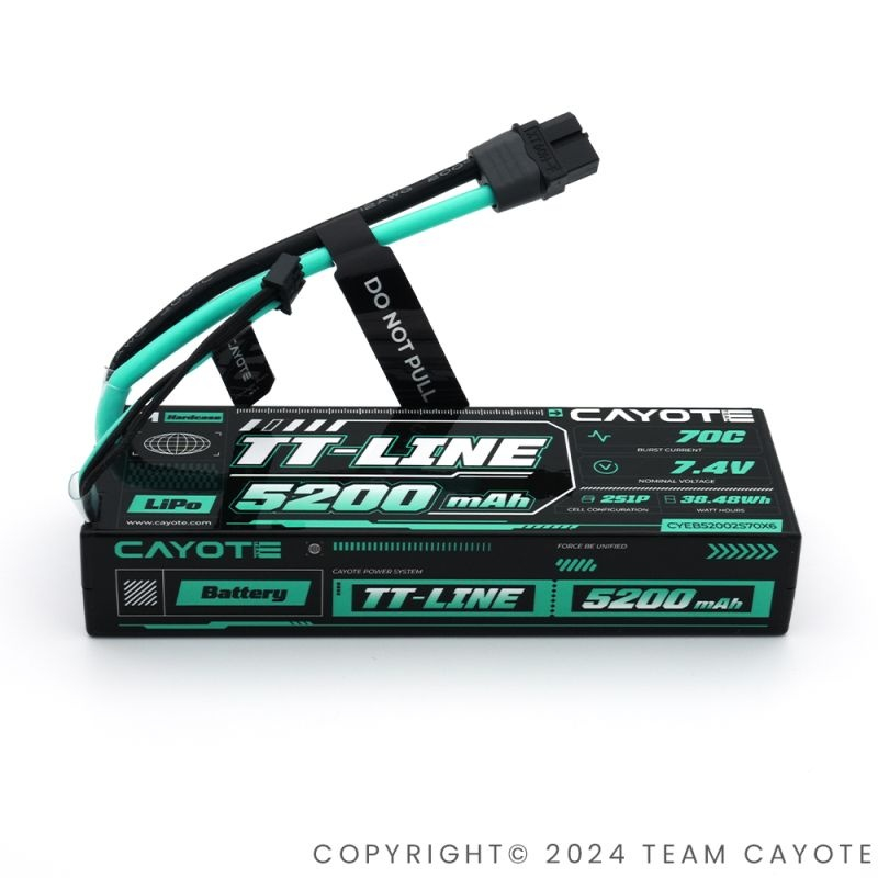 CAYOTE TT-Line Lipo Akku, 70C, 5200mAh, 2S, 7.4V Hardcase mit XT60 Stecker