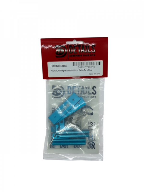 Preview: Aluminum Magnetic Body Mount Set for 1/10 Onroad Cars - Type A - Blue