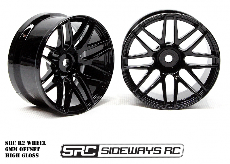 Sideways RC R2 1/10 Drift Felgen 6mm Offset Schwarz (2)