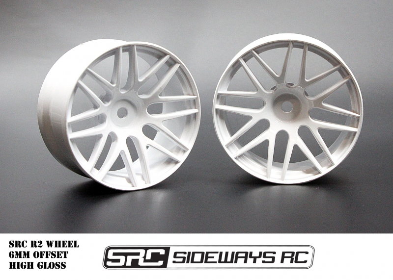 Sideways RC R2 1/10 Drift Felgen 6mm Offset Weiß (2)