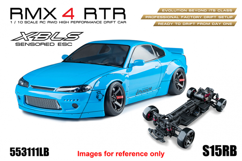 MST RWD Drift Car RMX 4 RTR S15RB (Light Blue) - Brushless sensored