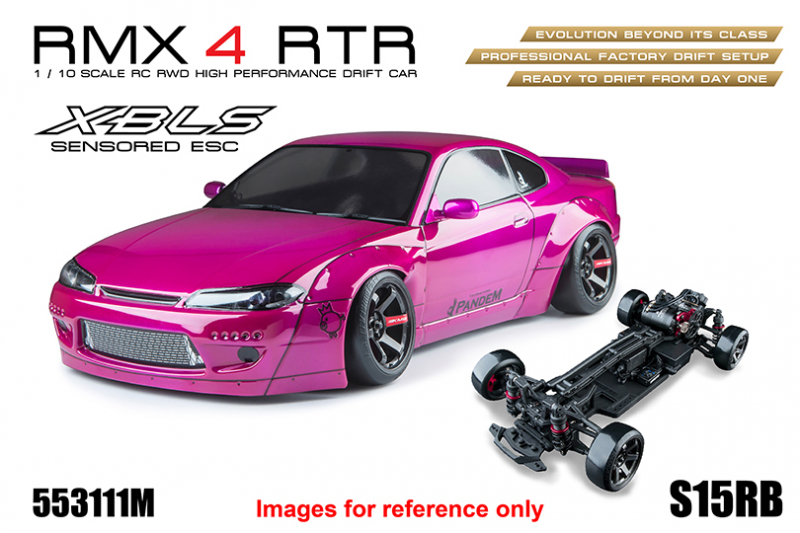 MST RWD Drift Car RMX 4 RTR S15RB (Magenta) - Brushless sensored