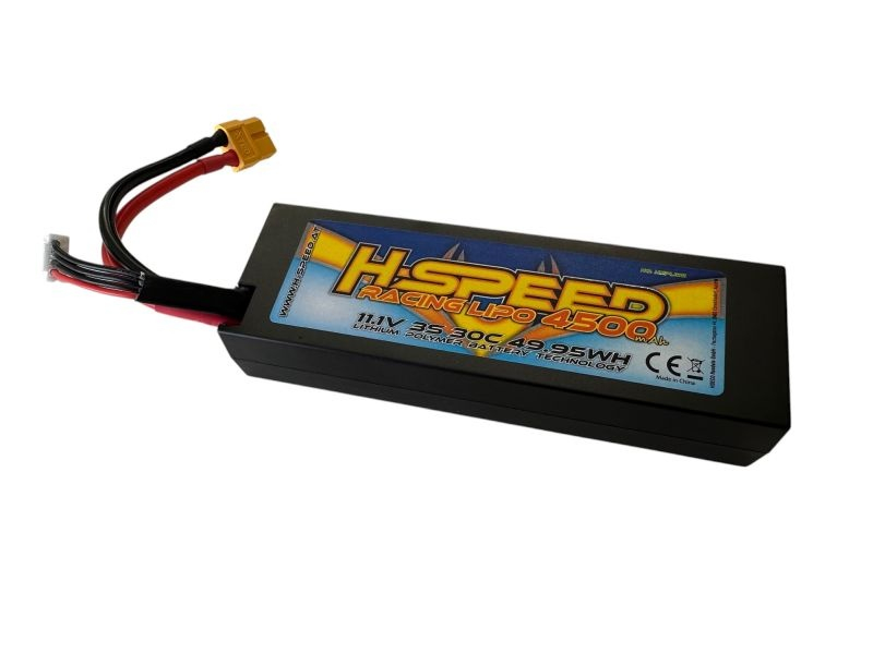 H-SPEED LiPo 4500mAh 11.1V 30C Hardcase Racing Akku mit XT60-Stecker und XH