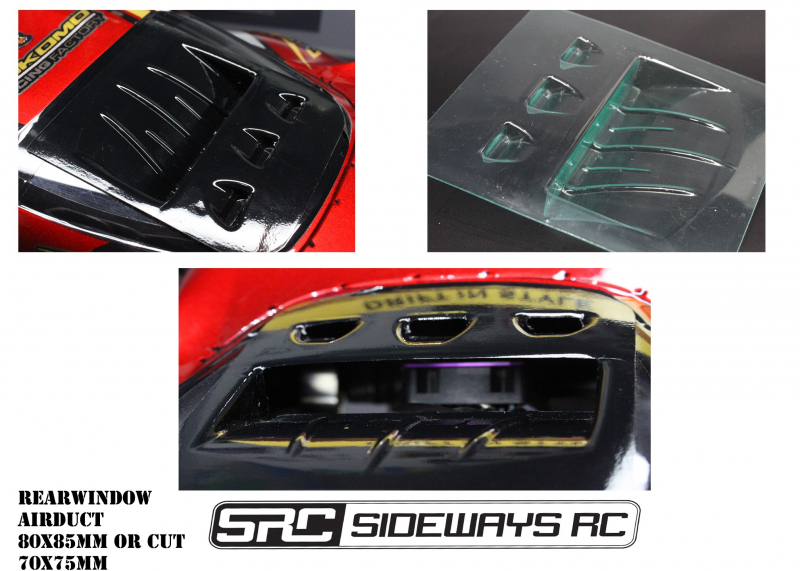 Sideways RC Rear Window Airduct