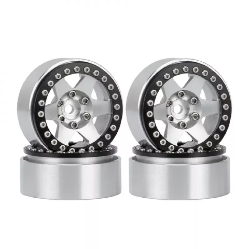 1.9" Aluminium Beadlock Crawler Felgen, 4 Stück - 6Stars-Stil
