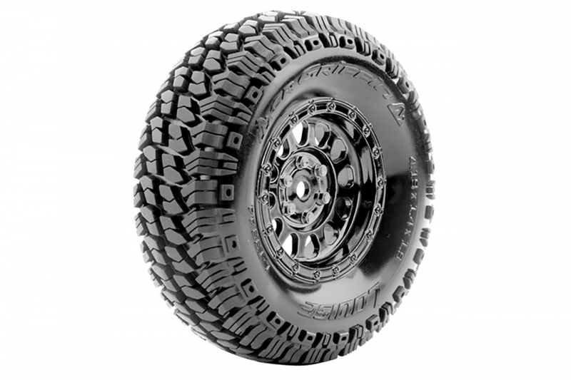 Louise RC - CR-GRIFFIN - Class 1 - 1-10 Crawler Tire Set - Mounted - Super Soft - Black 1.9 Wheels - Hex 12mm