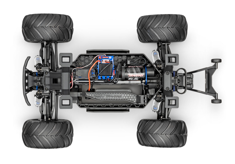 Traxxas Bigfoot 4x4 BL-2S blau 1/10 Monster-Truck RTR nP825 BL-2S Brushless, HD-Teile mit 2827X Akku + 2920 Lader