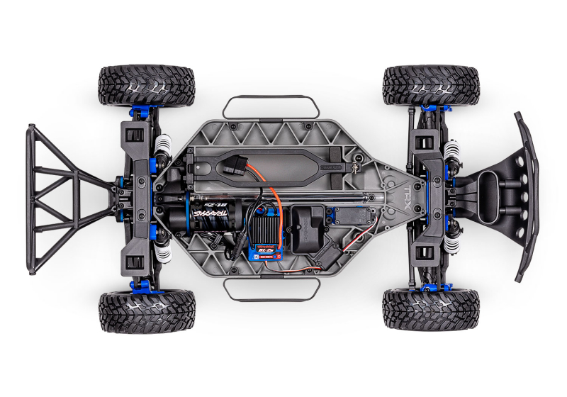 Traxxas Slash 4x4 BL-2S FOX 1/10 Short-Course RTR nP825 BL-2S Brushless, HD-Teile mit 2827X Akku + 2920 Lader