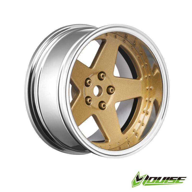 Louise Drift-Felge 5-Speichen bronze (4) 1/10 Drift (2,4,6,8mm Offset, 12mm Radsechskant)