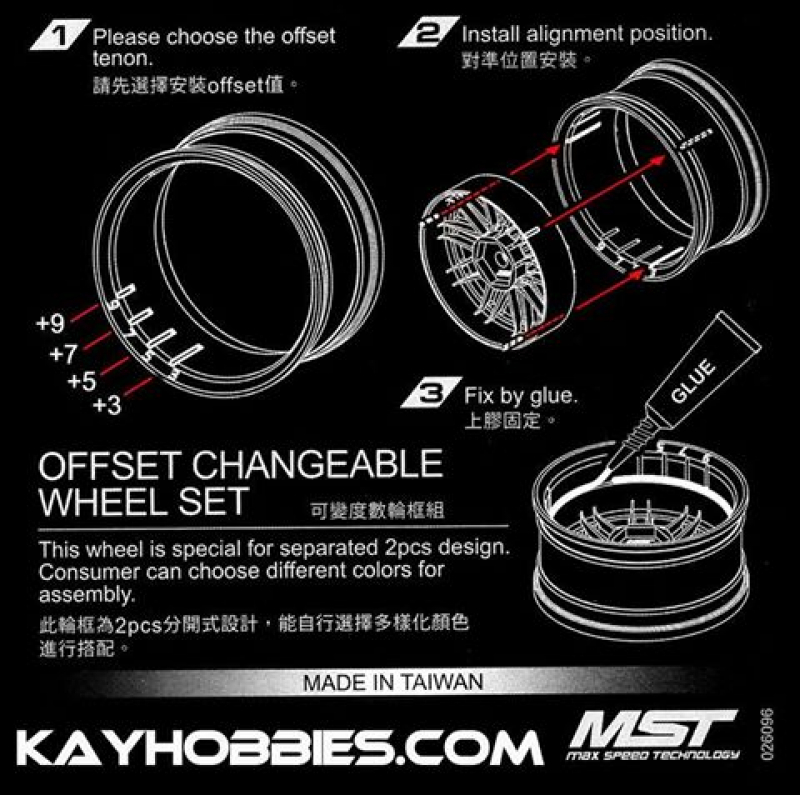 MST BK-BK 106 offset changeable wheel set (4)