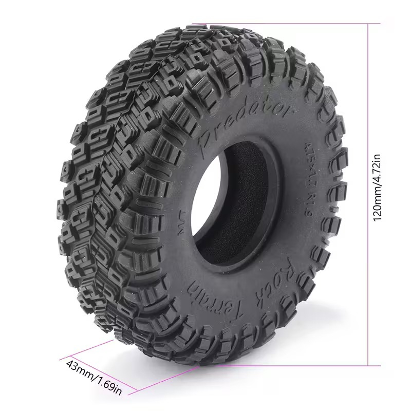 1.9 Crawler Reifen Predator 4 Stück inkl. Einlagen