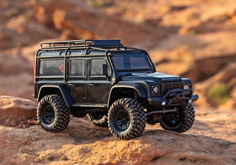 Traxxas TRX-4M LR Defender 4x4 RTR Schwarz inkl. Akku/Lader 1/18 4WD Scale-Crawler