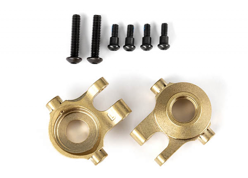 Traxxas Steering blocks, brass (7 grams each) (left & right) TRX-4M