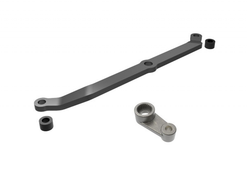 Traxxas Steering link, 6061-T6 aluminum (dark titanium-anodized) servo horn TRX-4M