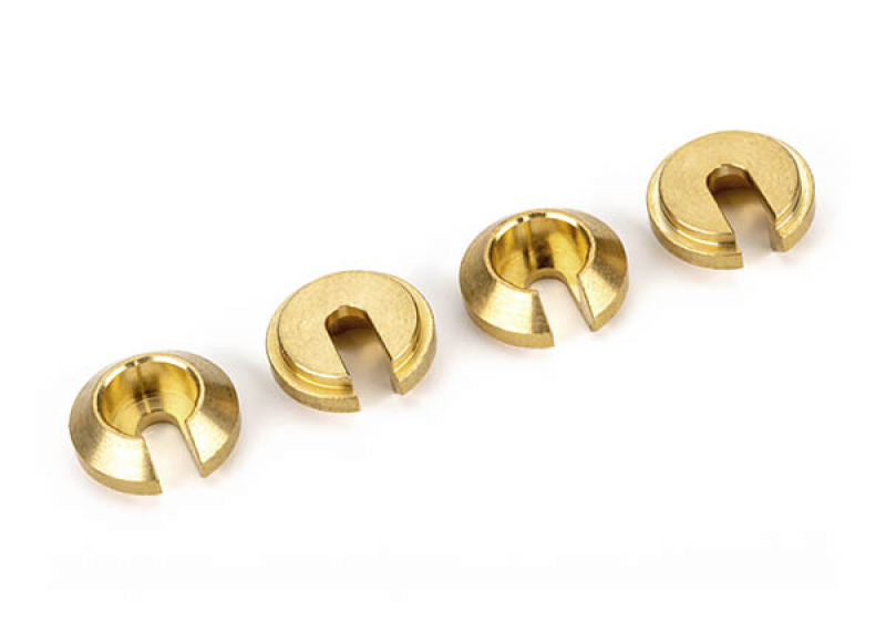 Traxxas Lower retainer, shock, brass (1 gram each) (4) TRX-4M