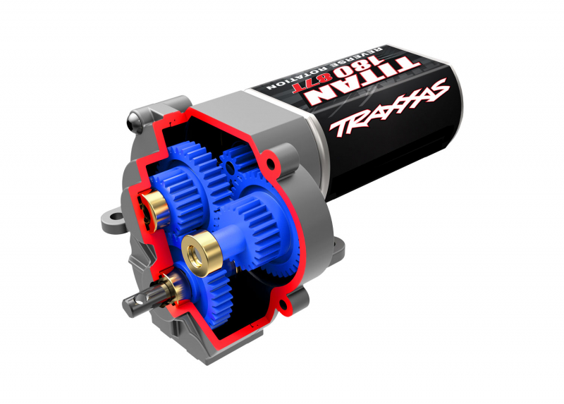 Traxxas Transmission, complete (speed gearing) (9.7:1 reduction ratio) (includes Titan® 87T motor) TRX-4M