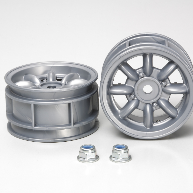 Tamiya M-Chassis 8-Spoke Wheels (2) silver