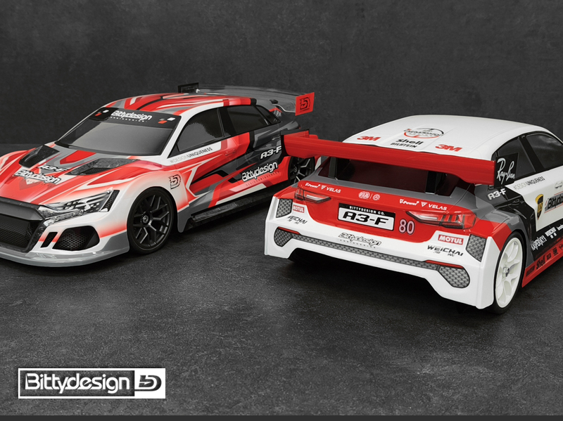 Preview: Bittydesign A3-F 1/10 FWD Body Clear 190mm (ULT - Ultra Light Weight - 0.5mm)