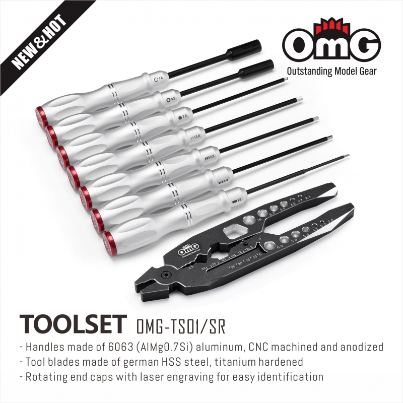 Preview: OMG CNC precision carving aluminum tool set/SR