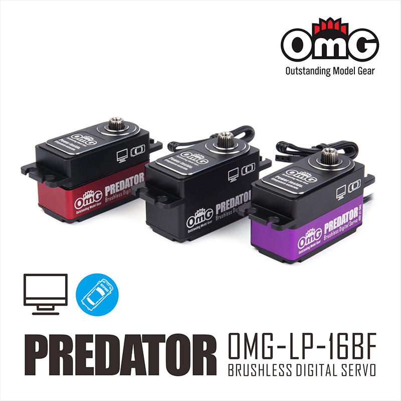 OMG PREDATOR Full Metal Brushless Digital Low Profile Drift Servo - programmable