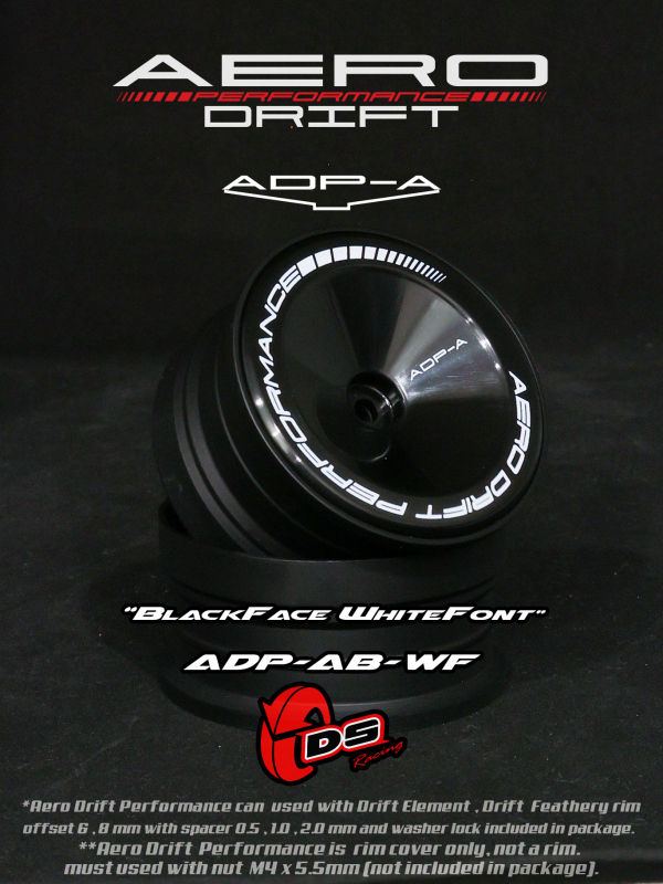 DS Racing Aero Drift PERFORMANCE Felgen Cover für Drift Element Felgen - Sloped / Blackface