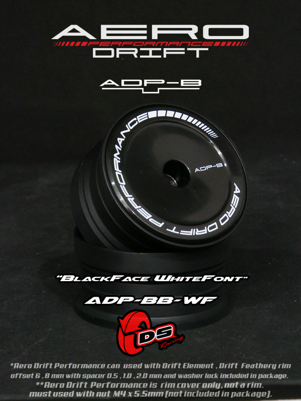 DS Racing Aero Drift PERFORMANCE Felgen Cover für Drift Element Felgen - Flat / Black face