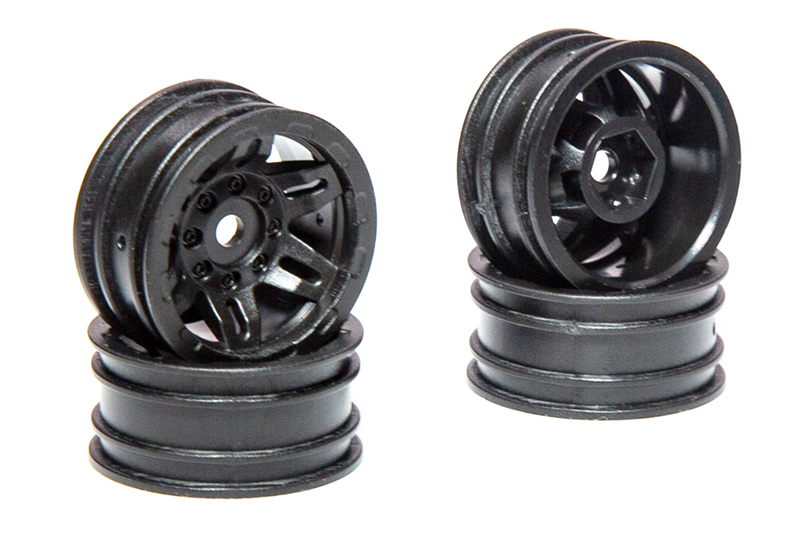 Axial 1.0 Rockster Wheels Black (4pcs): SCX24