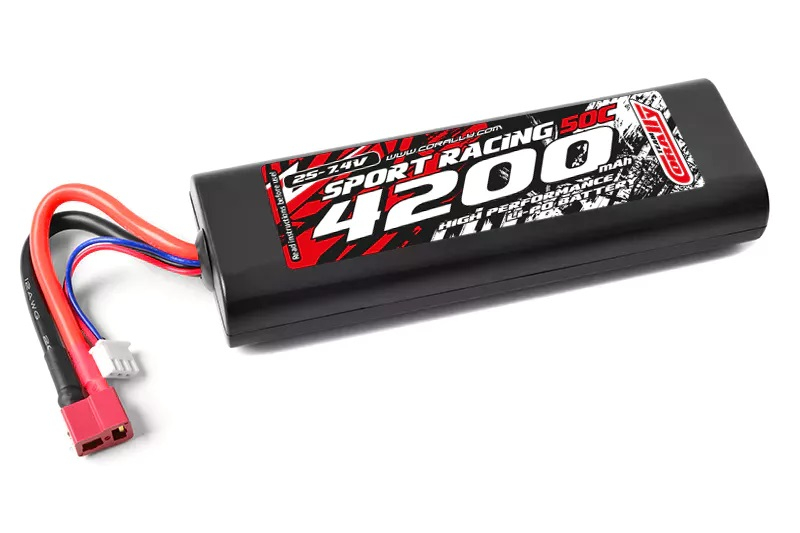 Team Corally - Power Racing 50C - 4200Mah - 2S - 7,4V - T-Plug - Hard Case