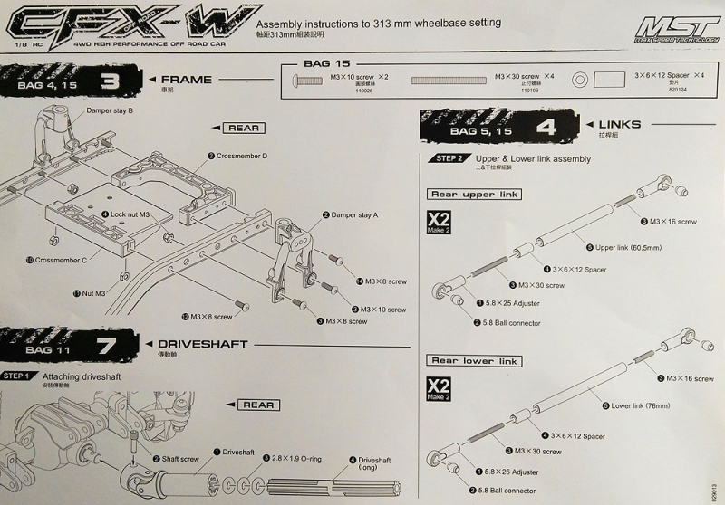 MST Round head socket screw M3×10 (10) (For CFX-W wheelbase 313mm)