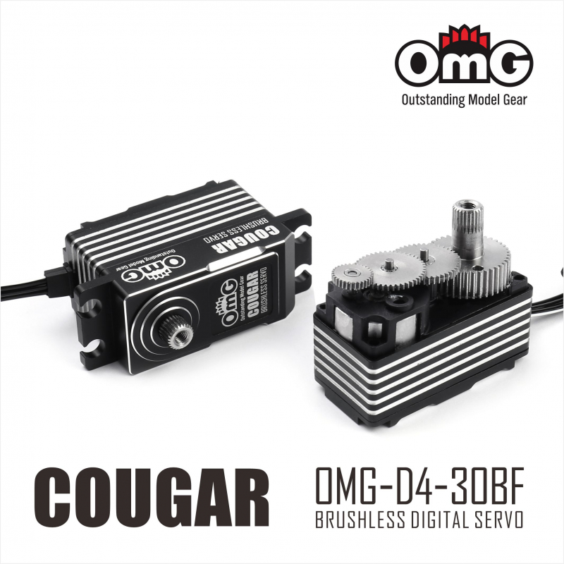 OMG D4-30BF COUGAR Digital Low Profile Brushless Servo - 2WD/4WD Buggies,Truck - Programmable