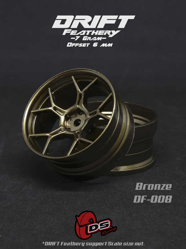 DS Racing 5Y Spoke Drift Feathery Wheel / Bronze / +6mm offset (2pcs)