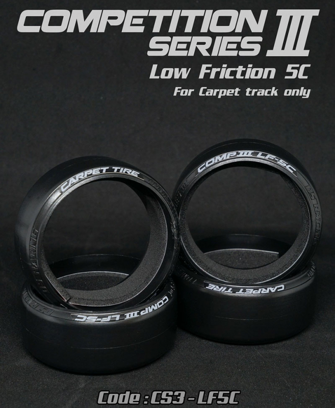 DS Racing Competition Series III LF-5C Drift Tire (4) for Carpet
