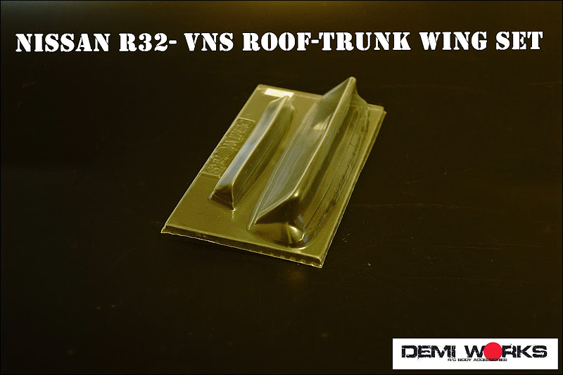 Demi Works Nissan R32- VNS Roof-Trunk Wing Set