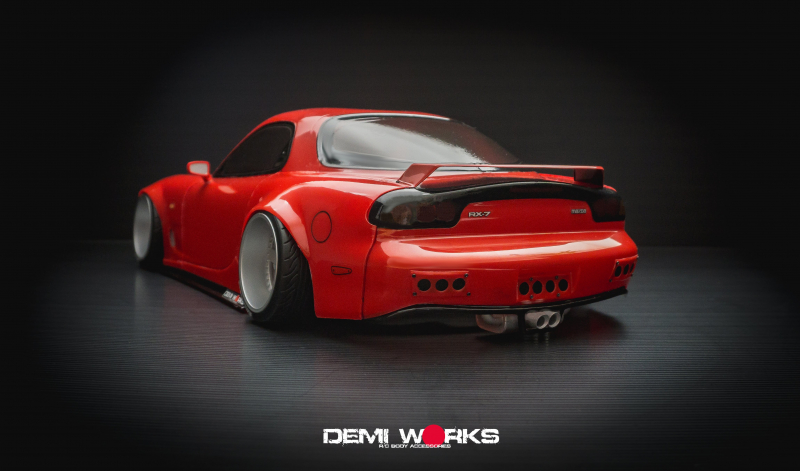 Demi Works Mazda RX-7 Wide Body Set (Lexan). For Tamiya Mazda RX-7 (51270)