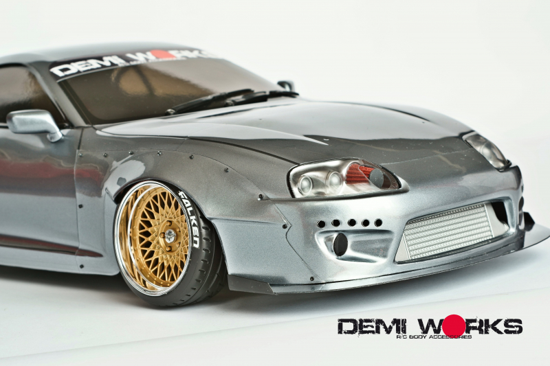 Demi Works Toyota Supra RB Set A(Lexan wing+front bumper) for Tamiya Supra (51291)