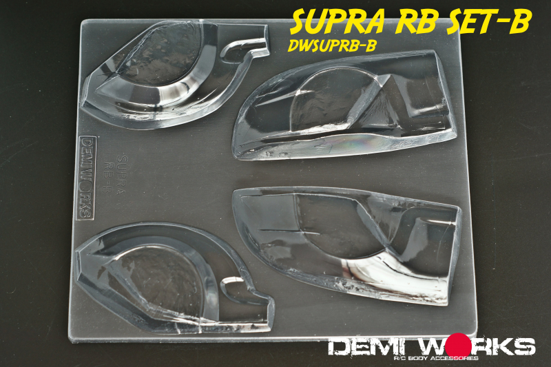 Demi Works Toyoya Supra Set B ( Lexan Fenders) for Tamiya Supra (51291)+sticker