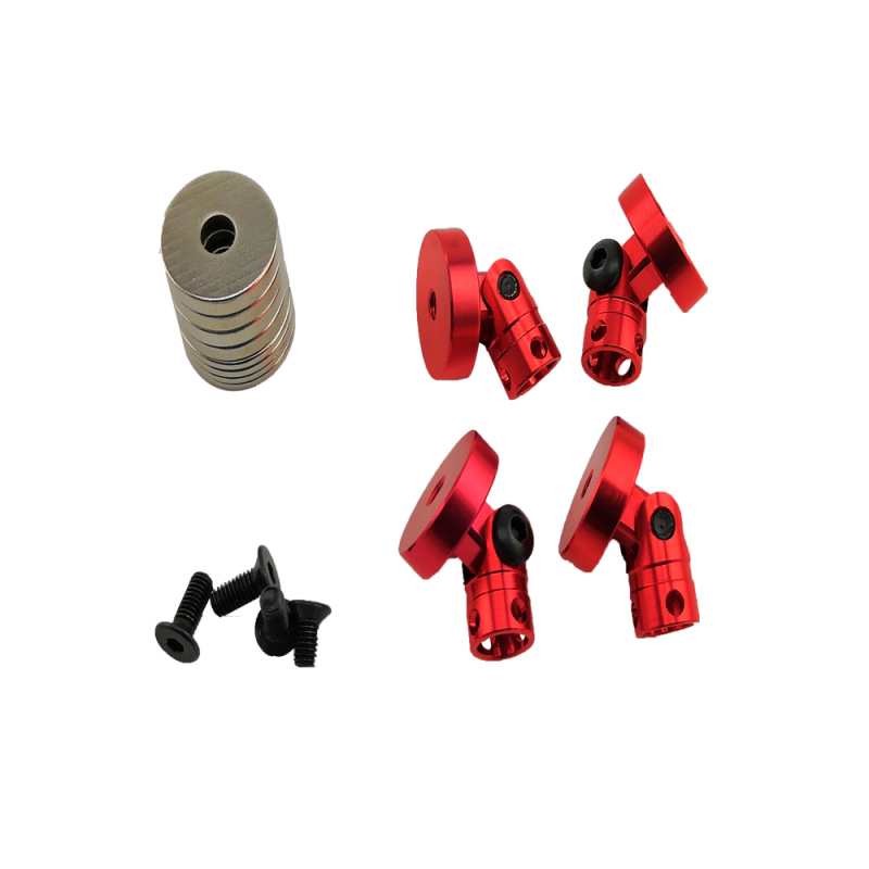 Aluminum Magnetic Body Mount Set for 1/10 Onroad Cars - Type B - Red