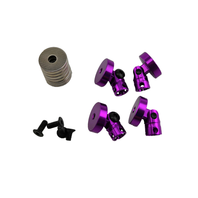 Aluminium-Magnet-Karosseriemontagesatz für 1/10 - Typ B - Purple