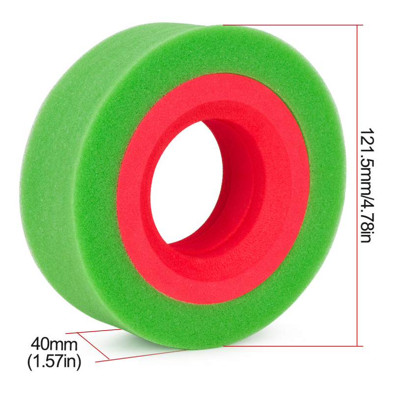 Preview: Gehärtete TPE-Schaumstoffeinlagen, für 115-120mm 1,9"Reifen/Crawler , 2 Stück/Set