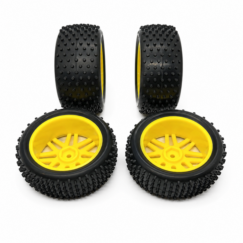 Preview: 1/10 Off-Road Buggy V-Line Reifen-/Felgenset (Gelb)