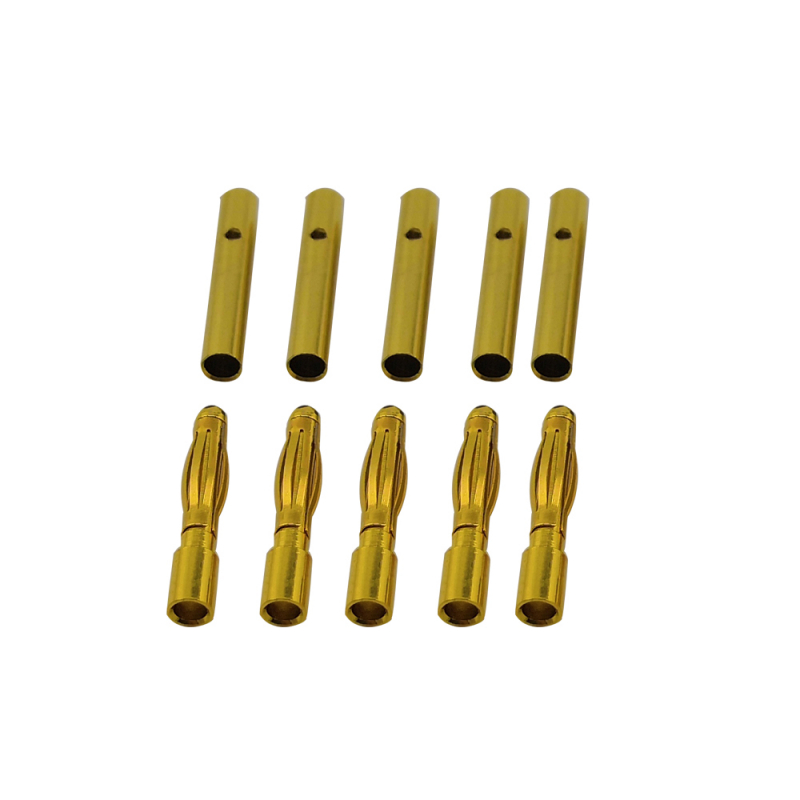 2.0mm Goldkontaktstecker - 5 Paar
