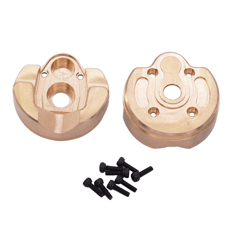 Brass Counterweight Front&Rear Axle Pionion Gear Cover B Style 1set For SCX10 III, Capra 1.9