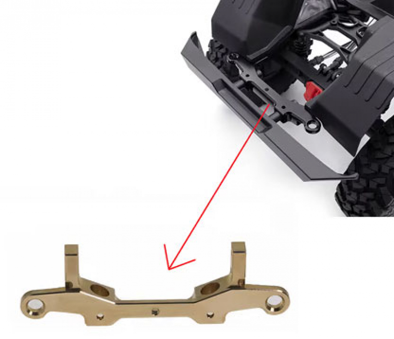 Brass Counterweight Rear Bumper Mount 1pc for SCX10 III