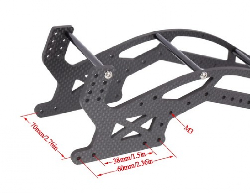 Full 4.0mm 3K Carbon Fiber Chassis for 1/10 RC Crawler