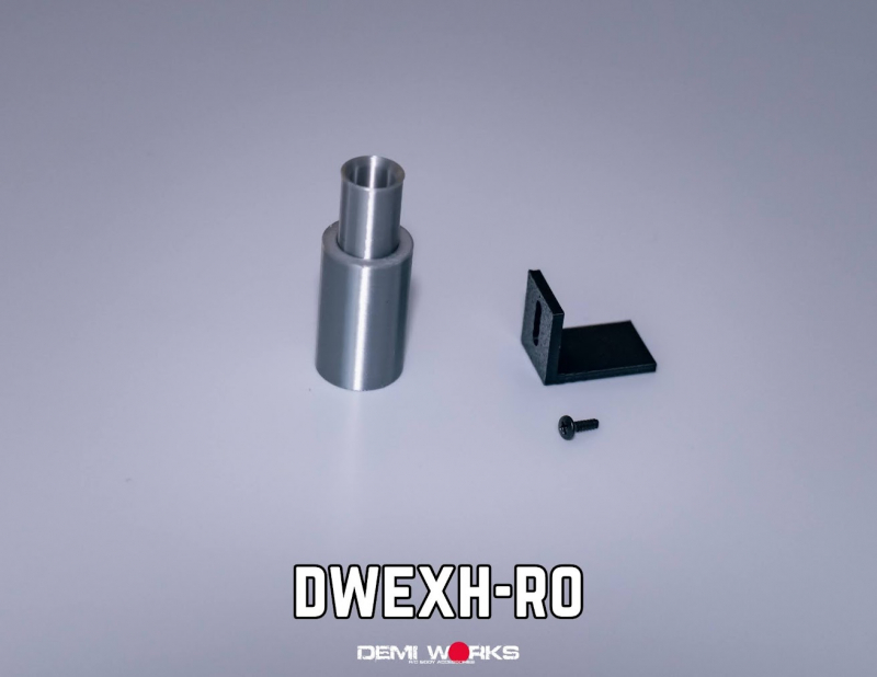 Demi Works Scale Single Round Exhaust - Silver