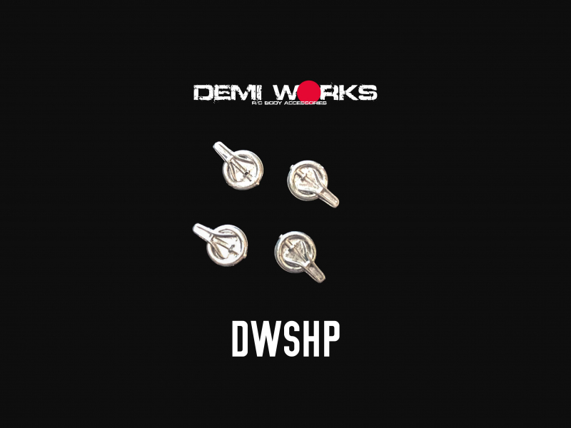Demi Works Scale Imitation set of 4 Sport Hood Pins + sticker