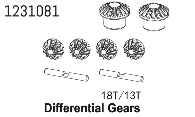 Absima Differential Gear Set 18T/13T CR4.4