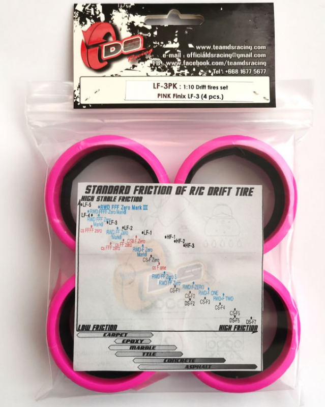 DS Racing Finix LF-3 Drift tires (4) - PINK